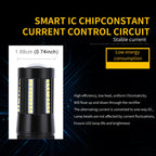 2 PCS 1156 / BA15S DC9-16V / 8.2W / 6000K / 655LM Car Auto Reversing Lights / Turn Light 66LEDs SMD-2016 Lamps, 1156