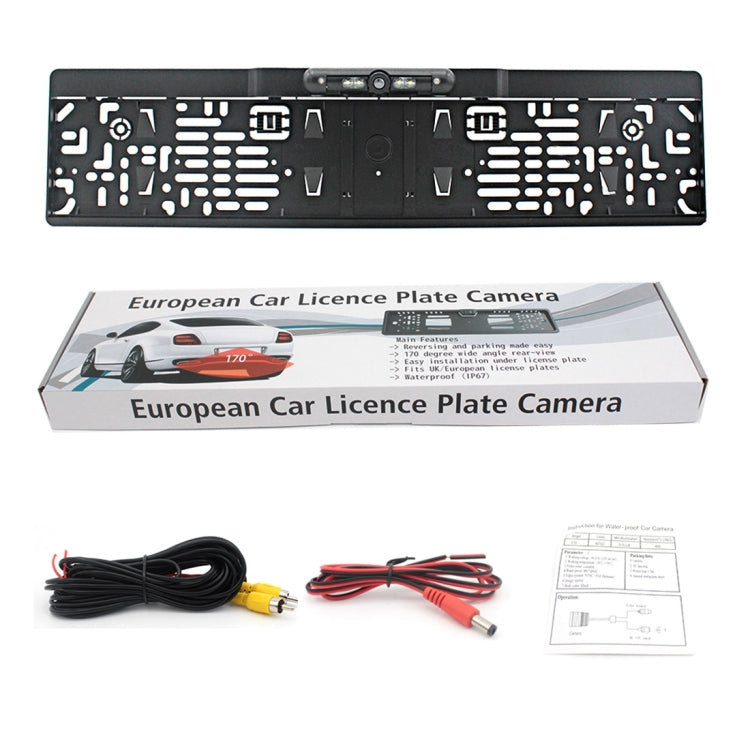 PZ-424 Europe Car License Plate Frame 170 Degree Rear View Camera, PZ-424