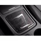 Car Carbon Fiber Storage Box Panel Decorative Sticker for Mercedes-Benz GLA 2015-2018, Storage Box Panel