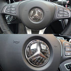 Car Carbon Fiber Steering Wheel Decorative Sticker for Mercedes-Benz GLA 2015-2018, Steering Wheel