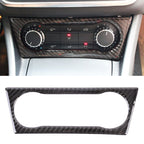 Car Carbon Fiber Air Conditioning Knob Sound Control Panel Decorative Sticker for Mercedes-Benz GLA 2015-2018, Air Conditioning Knob Sound Control Panel