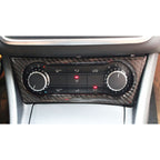 Car Carbon Fiber Air Conditioning Knob Sound Control Panel Decorative Sticker for Mercedes-Benz GLA 2015-2018, Air Conditioning Knob Sound Control Panel