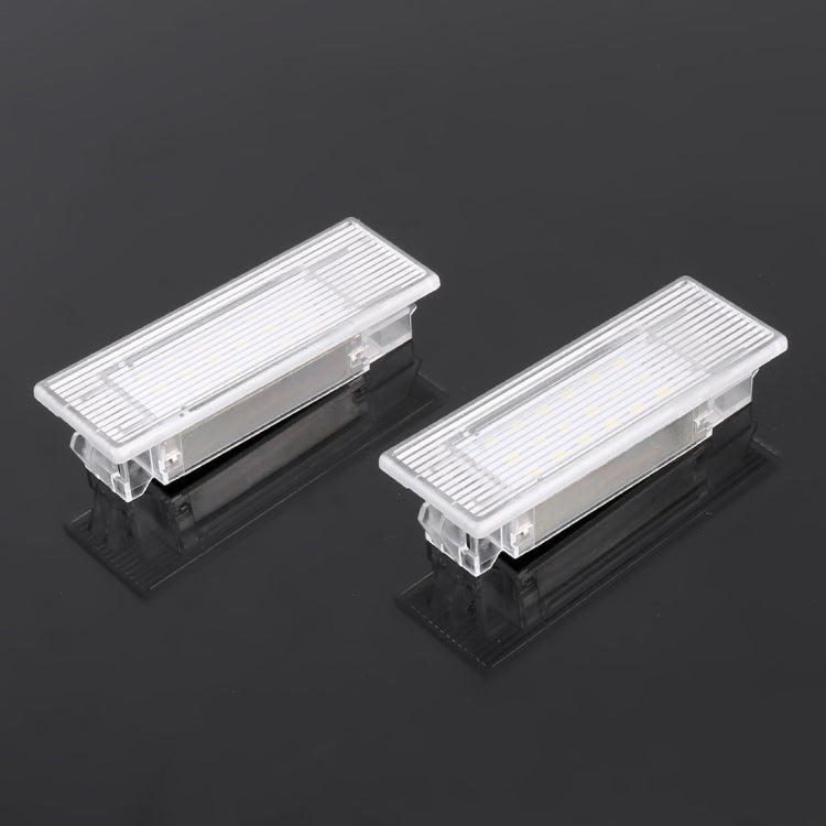 2 PCS LED Car DC 12V 1.5W 6000K 100LM Door Lights 18LEDs SMD-3014 Lamps for BMW F10, For BMW F10