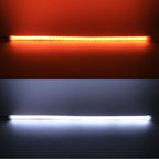 2 PCS 30cm DC12V 3.2W Ultra-thin Car Auto Double Colors Turn Lights / Running Lights (Turn Lights: Yellow Light; Running Lights: White Light), 30cm DC12V 3.2W