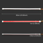 2 PCS 60cm DC12V 5W Ultra-thin Car Auto Double Colors Turn Lights / Running Lights (Turn Lights: Yellow Light; Running Lights: White Light), 60cm DC12V 5W