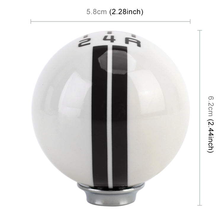 Universal Vehicle Ball Shape Modified Resin Shifter Manual 5-Speed Gear Shift Knob