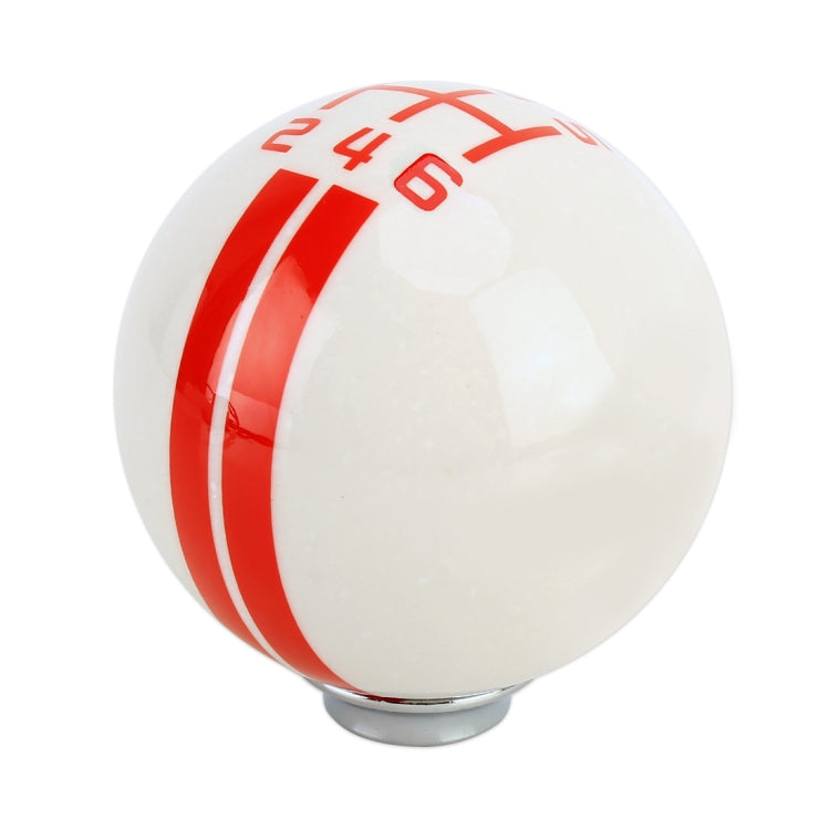 Universal Vehicle Ball Shape Modified Resin Shifter Manual 6-Speed Left-R Gear Shift Knob