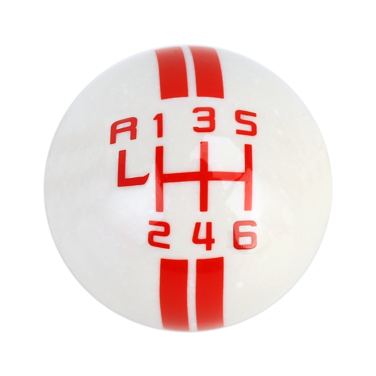 Universal Vehicle Ball Shape Modified Resin Shifter Manual 6-Speed Left-R Gear Shift Knob
