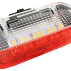 2 PCS LED Car DC 12V 1.6W Door Lights Lamps 18LEDs SMD-3528 Lamps for Volkswagen Golf 5 / 6, White Light + Red Light, For Volkswagen Golf