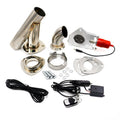 CNSPEED Stainless Steel Car Remote Control Electric Exhaust Valve Pipe Set, Size: 2.25 inch, Size: 2.25 inch