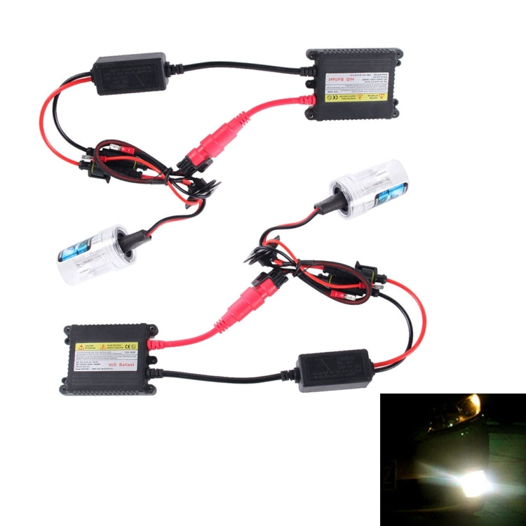 2PCS 35W H7 2800 LM Slim HID Xenon Light with 2 Alloy HID Ballast, High Intensity Discharge Lamp, Color Temperature: 4300K, H7