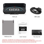 M8 3.5 inch Universal Car OBD2 HUD Vehicle-mounted Head Up Display, M8