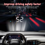M8 3.5 inch Universal Car OBD2 HUD Vehicle-mounted Head Up Display, M8