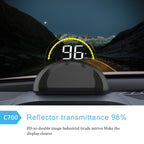 C700 2.6 inch Universal Car OBD2 HUD Vehicle-mounted Head Up Display, C700