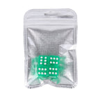 4 PCS Plastic Plated Dice Shape Universal Tire Valve Stem Cap, Dice Shape 6, Dice Shape  6