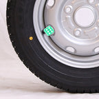 4 PCS Plastic Plated Dice Shape Universal Tire Valve Stem Cap, Dice Shape 6, Dice Shape  6