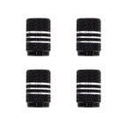 4PCS Metal Plated Circular Shape Universal Tire Valve Stem Cap With White Diamond, Circular Shape