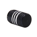 4PCS Metal Plated Circular Shape Universal Tire Valve Stem Cap With White Diamond, Circular Shape