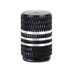 4PCS Metal Plated Circular Shape Universal Tire Valve Stem Cap With White Diamond, Circular Shape