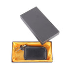 Universal Leather Flash Powder Texture Waist Hanging Zipper Wallets Key Holder Bag (No Include Key), Flash Powder Texture Black