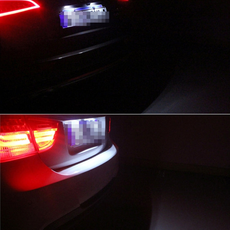 2 PCS License Plate Light with 18  SMD-3528 Lamps for BMW E36(1992-1998)，2W 120LM,6000K, DC12V (White Light), For BMW E36