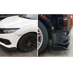 2 PCS Universal Fit Car Front Bumper Spoiler Lip Splitter Diffuser SUV ABS Front Shovel, Length: 74cm, Length: 74cm