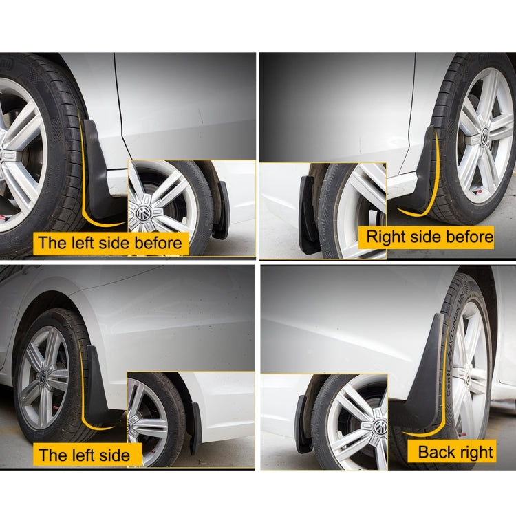4 PCS Car Auto Semi-Rigid PVC Splash Flaps Mudguards Fender Guard for Audi A3 Sedan 2017-2020, For A3 Sedan