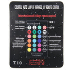 2 PCS T10 2W Auto Flash Strobe Fade Smooth Remote Controlled Colorful LED Clearance Decorative Light, DC 12V, 2W