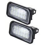 2 PCS License Plate Light with 18  SMD-3528 Lamps for Mercedes-Benz  W203 4D ,2W 120LM 6000K, DC12V,with Canbus (White Light), For Benz W203 4D
