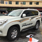 5 PCS SUV Body Decorative Strip Brand Car Streamline Shining Sticker for Toyota Prado4000 2011 Version, For 2011 Version Prado 4000