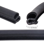 80cm B Shape Car Decorative Strip Rubber Chrome Decoration Strip Door Seal Window Seal, 80cm B Shape