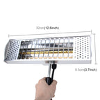1000W Handheld Heat Light Infrared Dryer Spray Paint Heating Curing Lamp Baking Booth Heater, Cable Length: 2m EU Plug, 1000W