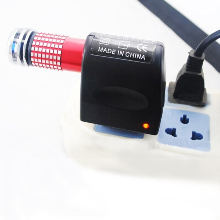 6W Vehicle Power Inverters 220V AC/DC to 12V DC with Car Cigarette Lighter Socket Adapter Converter Vehicle Amplifier Power Output: DC 12V 500mA(US Plug), 12V 500mA(US Plug)