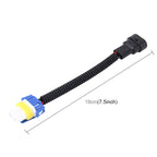 2 PCS 9006 Car HID Xenon Headlight Male to Female Conversion Cable with Ceramic Adapter Socket, 9006