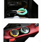 3R-2113 Universal Portable Car ABS Trash Rubbish Bin Ashtray, Green, (Yellow