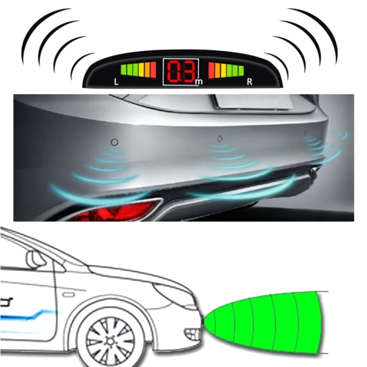 Car Buzzer Reverse Backup Radar System - Premium Quality 2 Parking Sensors Car Reverse Backup Radar System with LCD Display(Black), LCD Screen