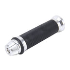 2 PCS Motorcycle Net Texture Metal Left Handle Bar Grips with Rubber Cover for Yamaha, Left Yamaha