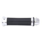 2 PCS Motorcycle Net Texture Metal Left Handle Bar Grips with Rubber Cover for Yamaha, Left Yamaha
