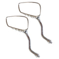 2 PCS Motorcycle Universal Ghost Hand Style Plating Metal Shell Holder Rear VIew Mirror, Ghost Hand