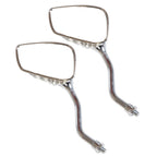 2 PCS Motorcycle Universal Ghost Hand Style Plating Metal Shell Holder Rear VIew Mirror, Ghost Hand