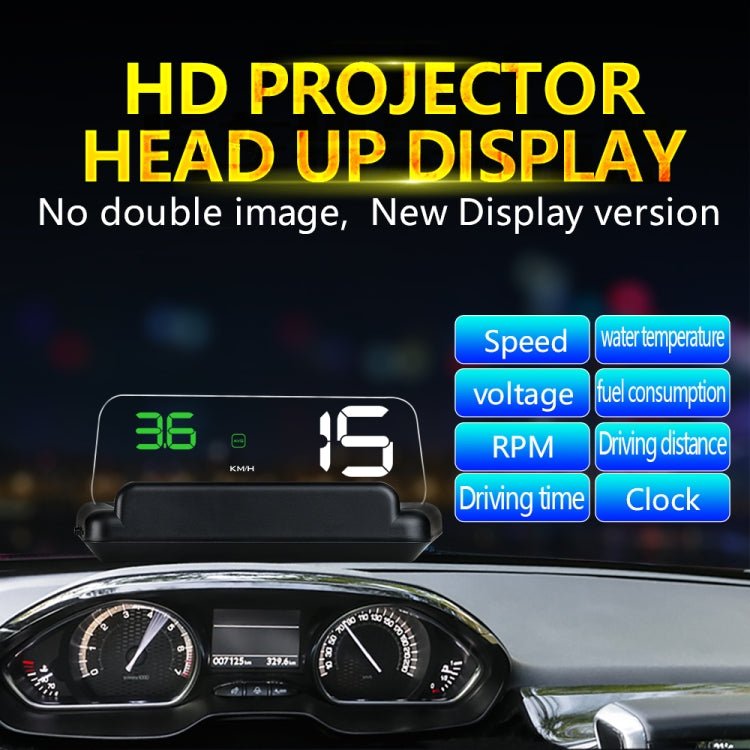 With Adjustable Reflection Board, Speed & RPM & Water Temperature & Oil Consumption & Driving Distance / Time & Voltage Display, Over Speed Alarm, Connect OBD2 Interface, C500（White), C500(Green), C500(Blue)