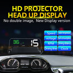 With Adjustable Reflection Board, Speed & RPM & Water Temperature & Oil Consumption & Driving Distance / Time & Voltage Display, Over Speed Alarm, Connect OBD2 Interface, C500（White), C500(Green), C500(Blue)