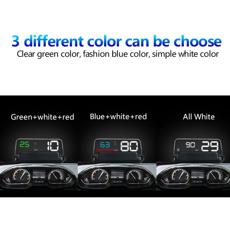 With Adjustable Reflection Board, Speed & RPM & Water Temperature & Oil Consumption & Driving Distance / Time & Voltage Display, Over Speed Alarm, Connect OBD2 Interface, C500（White), C500(Green), C500(Blue)