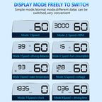 With Adjustable Reflection Board, Speed & RPM & Water Temperature & Oil Consumption & Driving Distance / Time & Voltage Display, Over Speed Alarm, Connect OBD2 Interface, C500（White), C500(Green), C500(Blue)