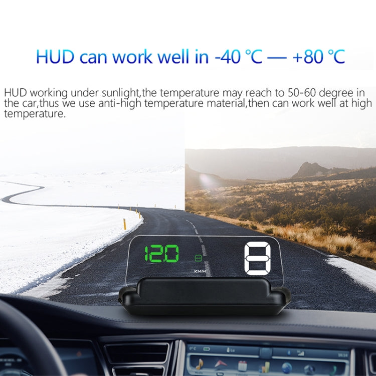 With Adjustable Reflection Board, Speed & RPM & Water Temperature & Oil Consumption & Driving Distance / Time & Voltage Display, Over Speed Alarm, Connect OBD2 Interface, C500（White), C500(Green), C500(Blue)