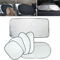 6 in 1 Summer Accessories Coated Silver Car Sun Shade Cloth Set, 6 in 1