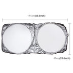 6 in 1 Summer Accessories Coated Silver Car Sun Shade Cloth Set, 6 in 1