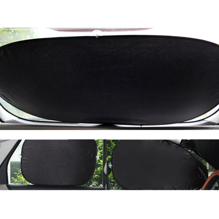 6 in 1 Summer Accessories Coated Silver Car Sun Shade Cloth Set, 6 in 1