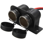 Car Motorcycle ABS Dual Port Cigar Socket Adaptor, Dual Port
