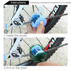 CYLION Multifunctional Quick Wash Brushes Tool kits Chain Cleaner for Bicycle, 5